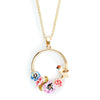 Finch & Flower Hoop Pendant Necklace - Insideout