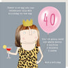 Girl 40 Card - Insideout