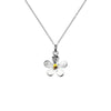 Hammered Sterling Silver And Brass Daisy Pendant Necklace - Insideout