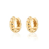 Hannah Martin Twist & Shout Chunky Huggie Earrings Gold - Insideout