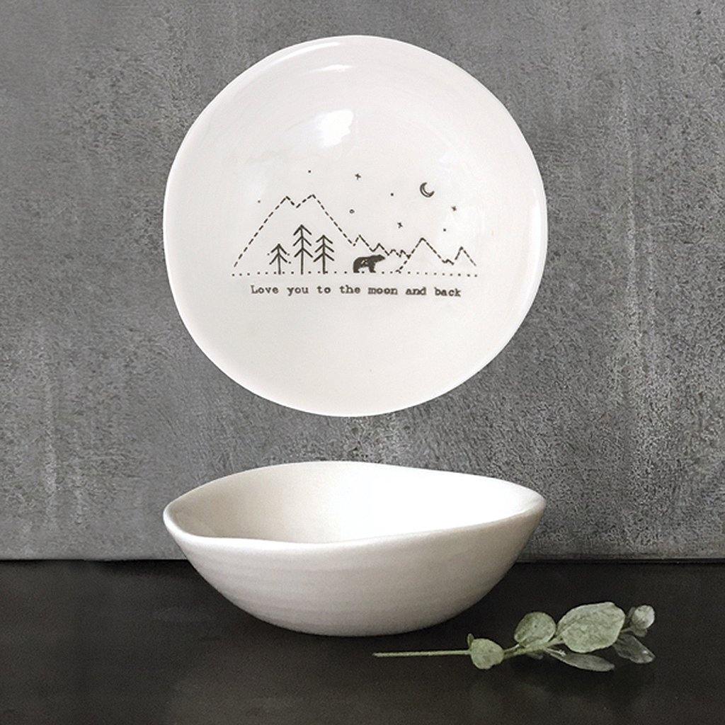 Love You To The Moon And Back Medium Wobbly Bowl - Insideout