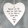 Porcelain Hanging Heart Friends Are Like Stars - Insideout