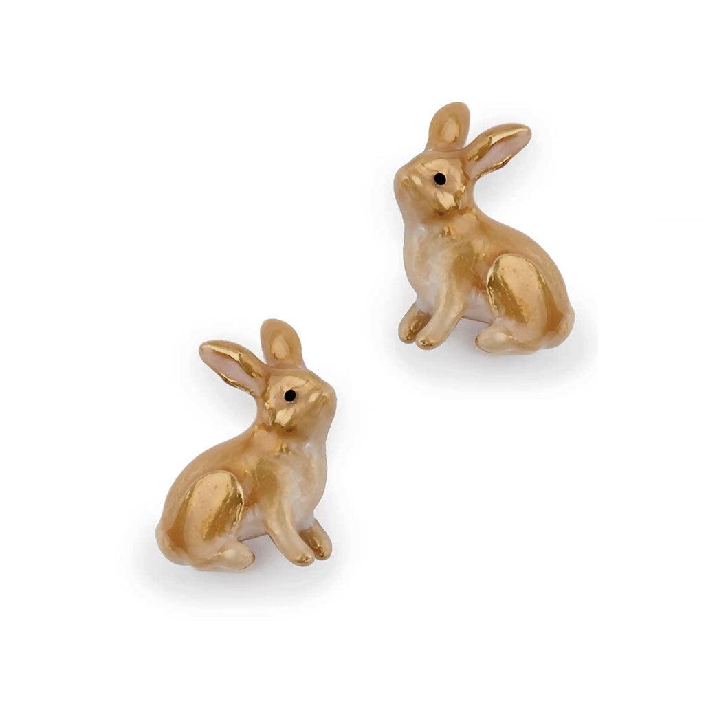Rabbit Enamel Stud Earrings - Insideout