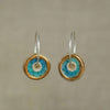 Turquoise and Blue Lagoon Sterling Silver Large Hoops - Insideout